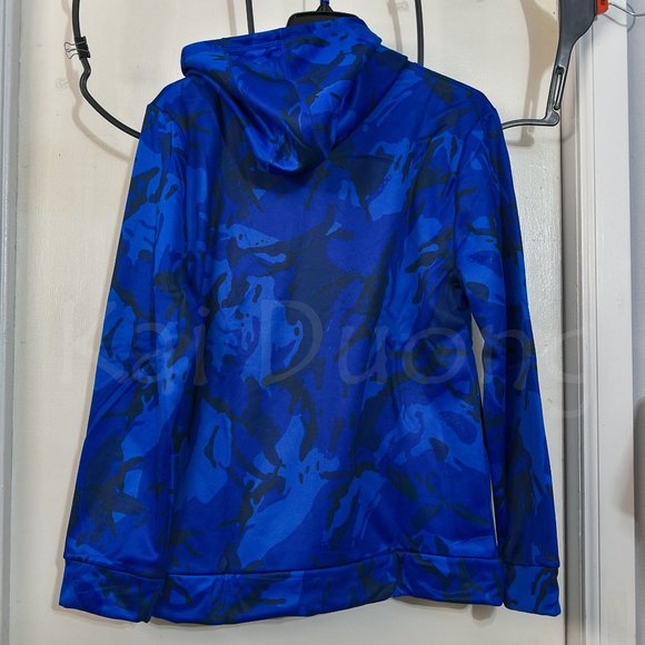 adidas Youth Tech Fleece Hoodie, Blue - Picture 5 of 9